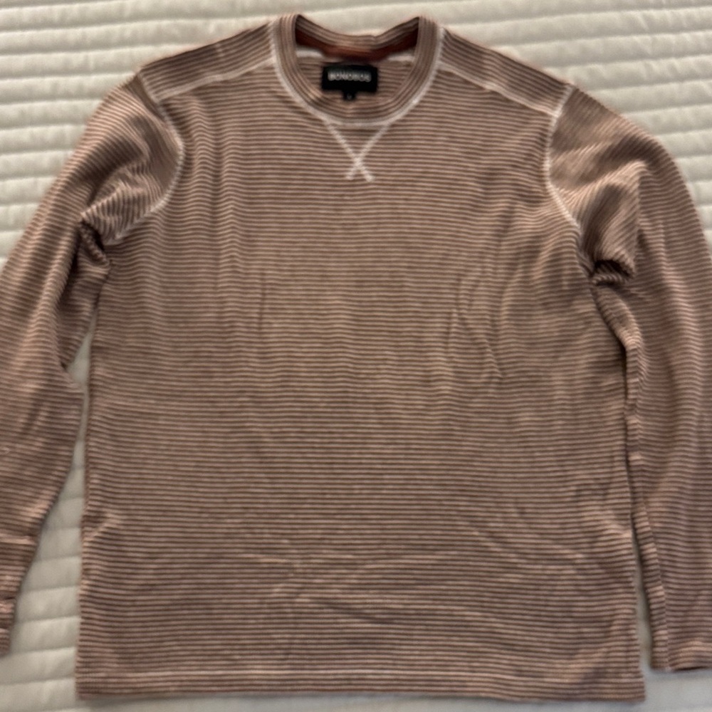 Bonobos Men's Crewneck Sweater - Pink Stripes